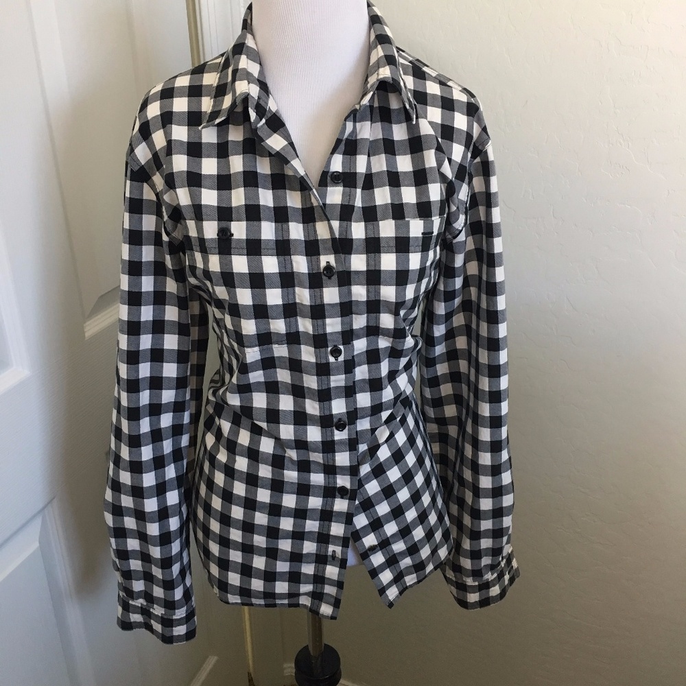 Jones New York Plaid Button Down